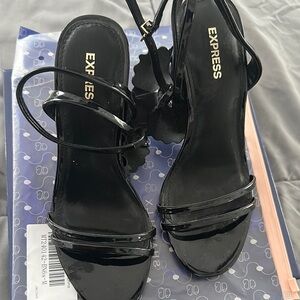 Express Women's Black Strappy Sandals